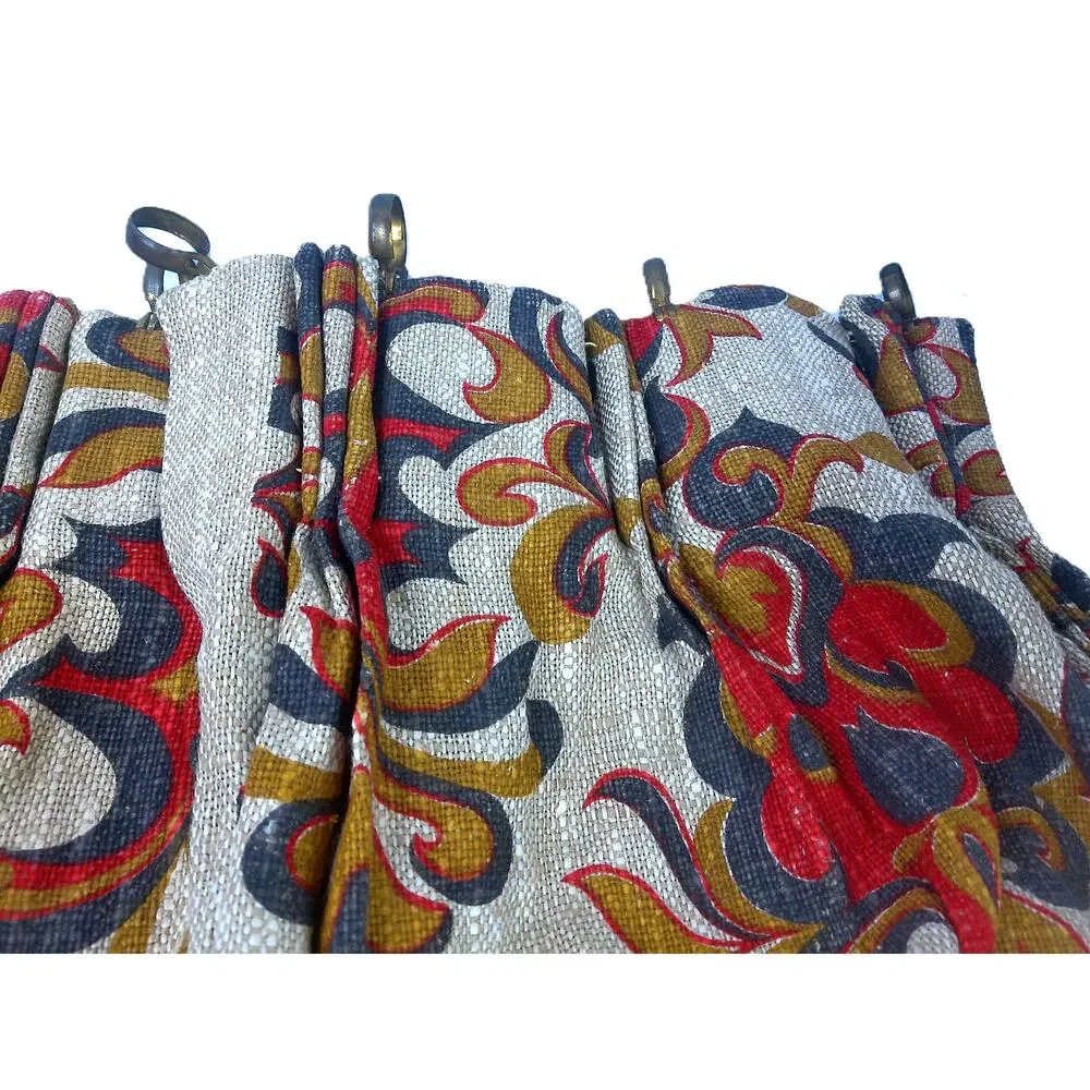 VTG Pinch Pleat Café Curtains Burlap Jute Feel 25